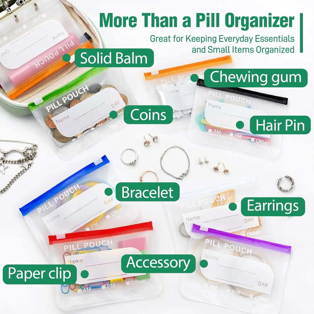 Waterproof Travel Pill Organizer Pouch Set