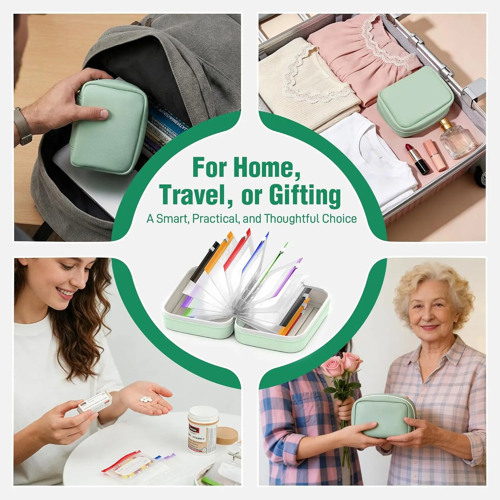 Waterproof Travel Pill Organizer Pouch Set