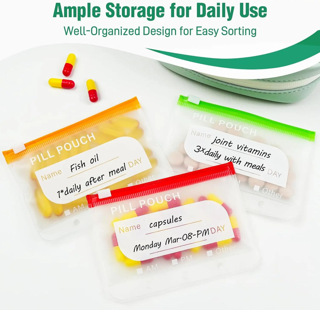 Waterproof Travel Pill Organizer Pouch Set