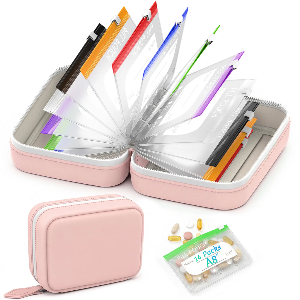 Waterproof Travel Pill Organizer Pouch Set