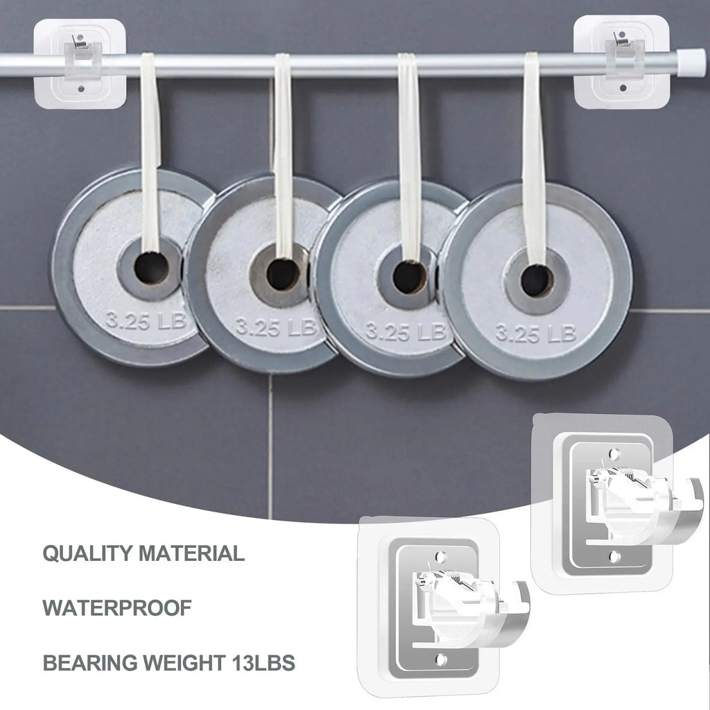 No-Drill Adjustable Curtain Rod Brackets