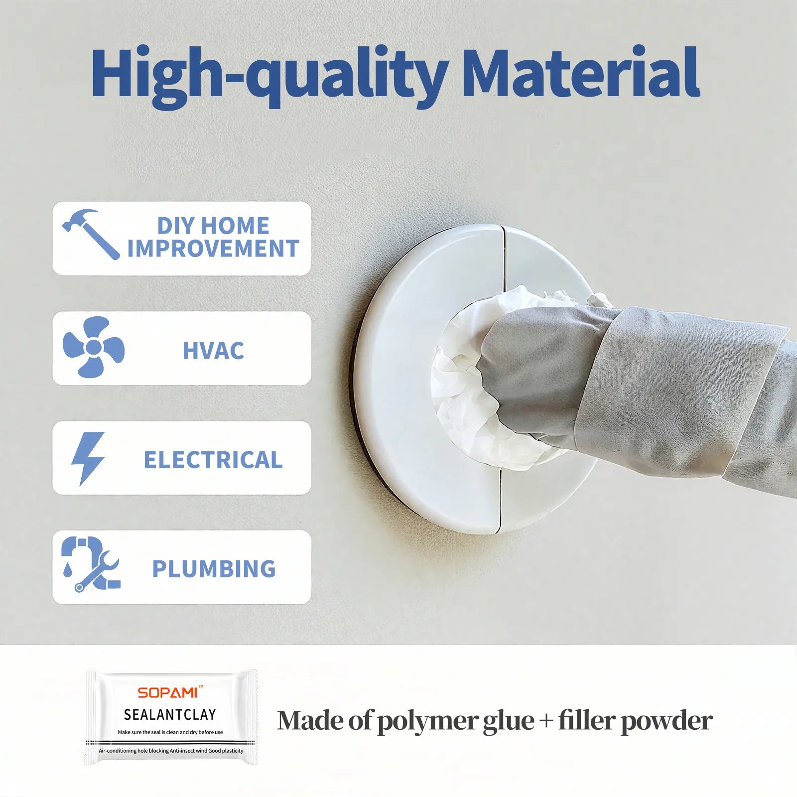 Waterproof Sealant Clay for Gaps & Cracks