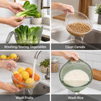 BPA-Free Rice Strainer with Easy-Grip Handle