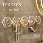Heavy-Duty Adhesive Wall Hooks - 10/20 Pack