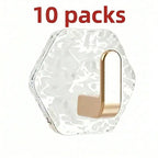 Heavy-Duty Adhesive Wall Hooks - 10/20 Pack